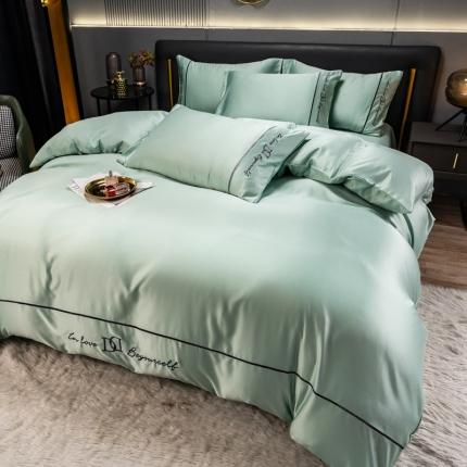 91家纺网 家纺一手货源 找家纺 （总）绒世界 2022新款高端绣花水洗真丝四件套