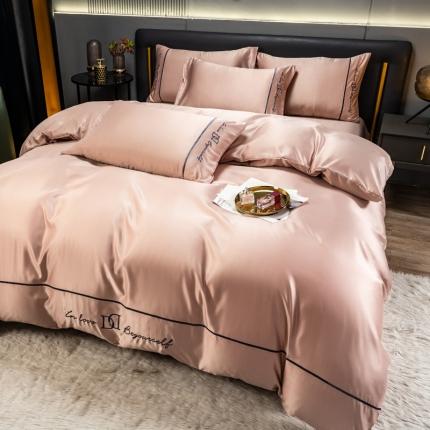 91家纺网 家纺一手货源 找家纺 （总）绒世界 2022新款高端绣花水洗真丝四件套