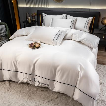 91家纺网 家纺一手货源 找家纺 （总）绒世界 2022新款高端绣花水洗真丝四件套