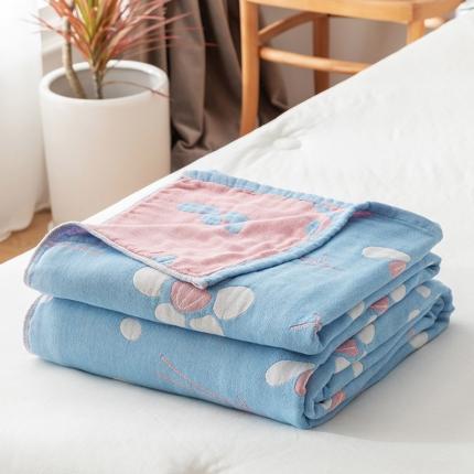 91家纺网 家纺一手货源 找家纺 （总）朴尔家纺 2022新款四层韩版碎花风全棉纱布毛巾被