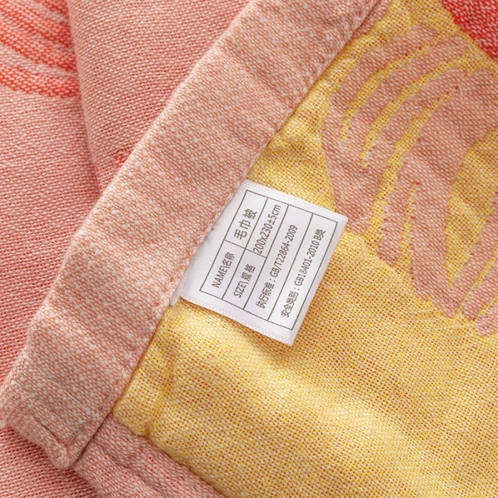 91家纺网 家纺一手货源 找家纺 朴尔家纺 2022新款四层韩版碎花风全棉纱布毛巾被 向日花开-粉