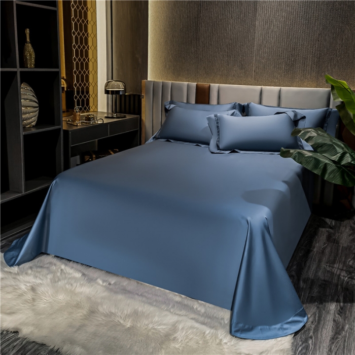 91家纺网 家纺一手货源 找家纺 ol新款200支长绒棉纯色镂空四件套玛格丽 玛格丽-绅士蓝