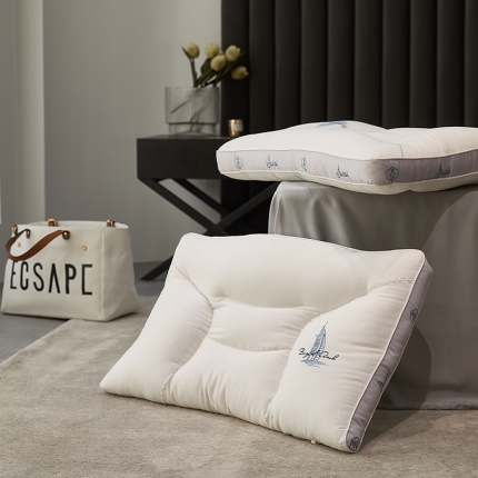 91家纺网 家纺一手货源 找家纺 迪拜帆船七星级酒店枕芯全棉60SA类颈椎助眠羽丝绒枕头单只