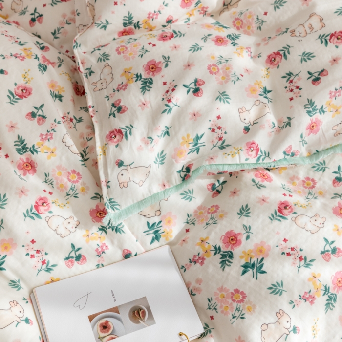 91家纺网 家纺一手货源 找家纺 （总）淑女公社家纺 2022新款双层纱流苏花边款四件套