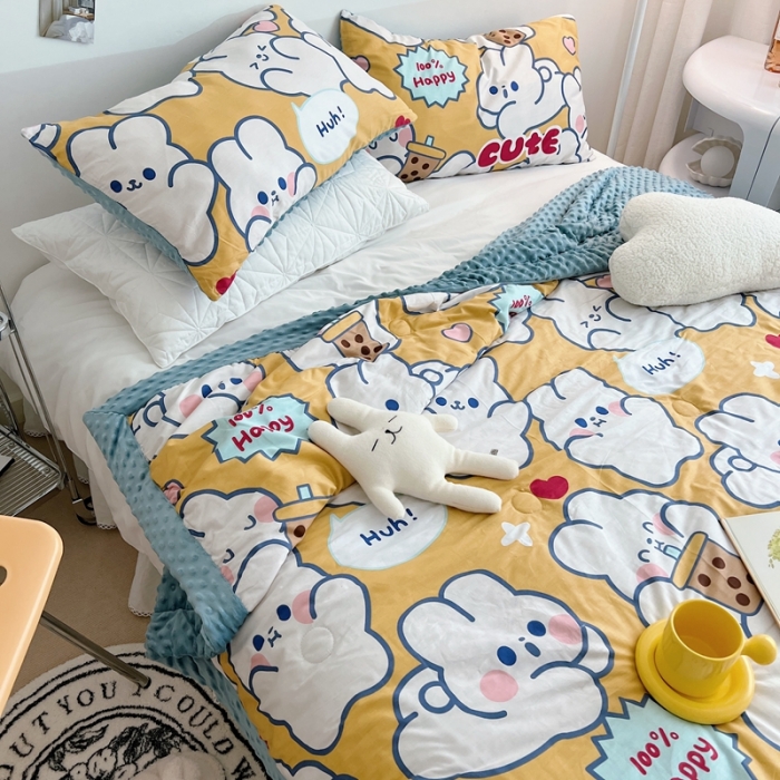 91家纺网 家纺一手货源 找家纺 （总）星期八 2022新款豆豆夏被包边款系列二