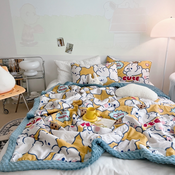 91家纺网 家纺一手货源 找家纺 （总）星期八 2022新款豆豆夏被包边款系列二