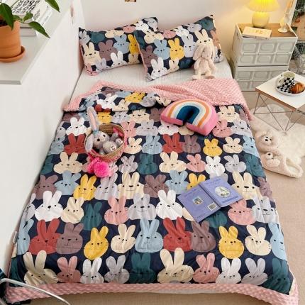 91家纺网 家纺一手货源 找家纺 （总）星期八 2022新款豆豆夏被包边款系列一