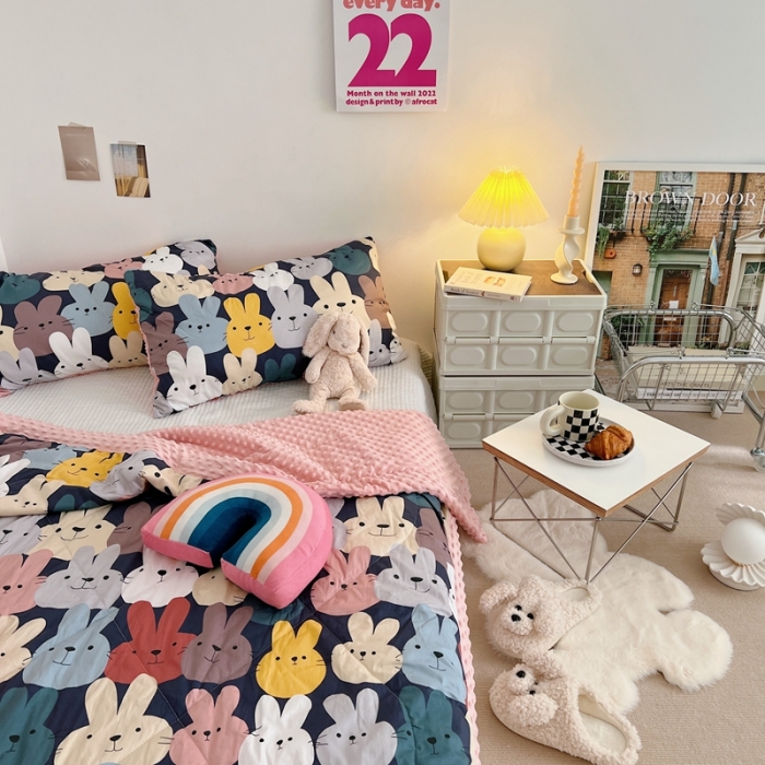 91家纺网 家纺一手货源 找家纺 （总）星期八 2022新款豆豆夏被包边款系列一