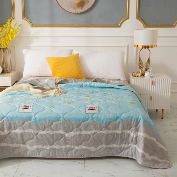 91家纺网 家纺一手货源 找家纺 爱派 2022新款磨毛印花夏凉被夏被空调被夏被空调被 菠萝