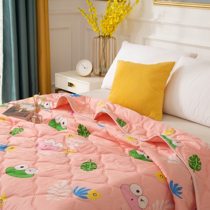 91家纺网 家纺一手货源 找家纺 爱派 2022新款磨毛印花夏凉被夏被空调被 青蛙王子