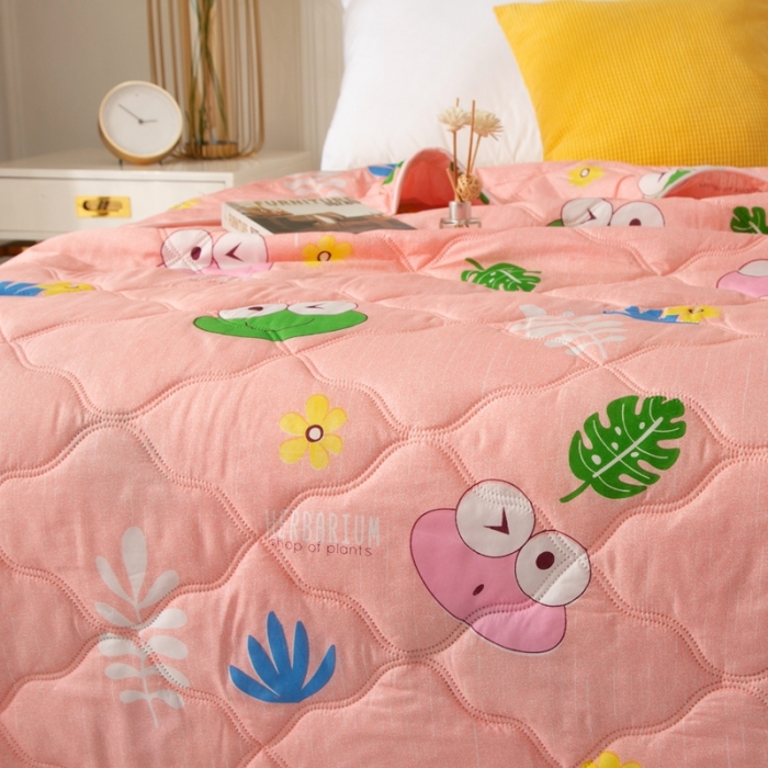 91家纺网 家纺一手货源 找家纺 爱派 2022新款磨毛印花夏凉被夏被空调被 青蛙王子