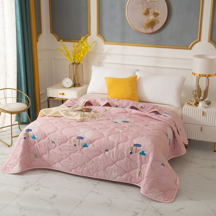 91家纺网 家纺一手货源 找家纺 爱派 2022新款磨毛印花夏凉被夏被空调被 时光