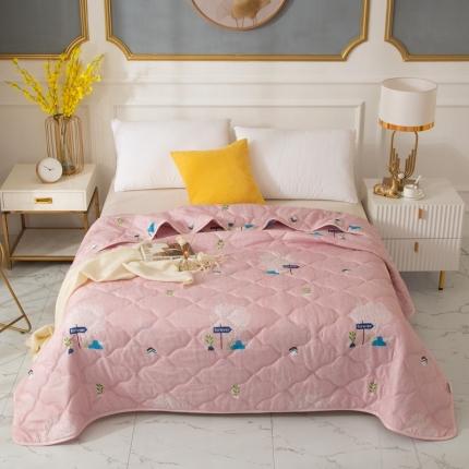 91家纺网 家纺一手货源 找家纺 爱派 2022新款磨毛印花夏凉被夏被空调被 时光