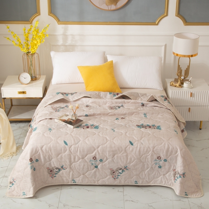 91家纺网 家纺一手货源 找家纺 爱派 2022新款磨毛印花夏凉被夏被空调被 小浣熊