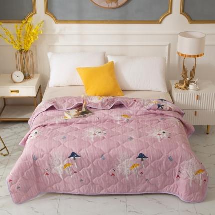 爱派 2022新款磨毛印花夏凉被夏被空调被 小蘑菇