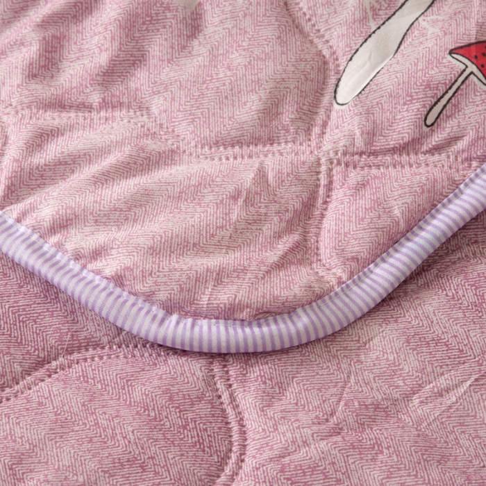 91家纺网 家纺一手货源 找家纺 爱派 2022新款磨毛印花夏凉被夏被空调被 小蘑菇