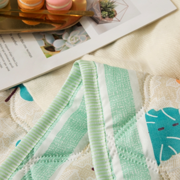 91家纺网 家纺一手货源 找家纺 爱派 2022新款磨毛印花夏凉被夏被空调被 雪松