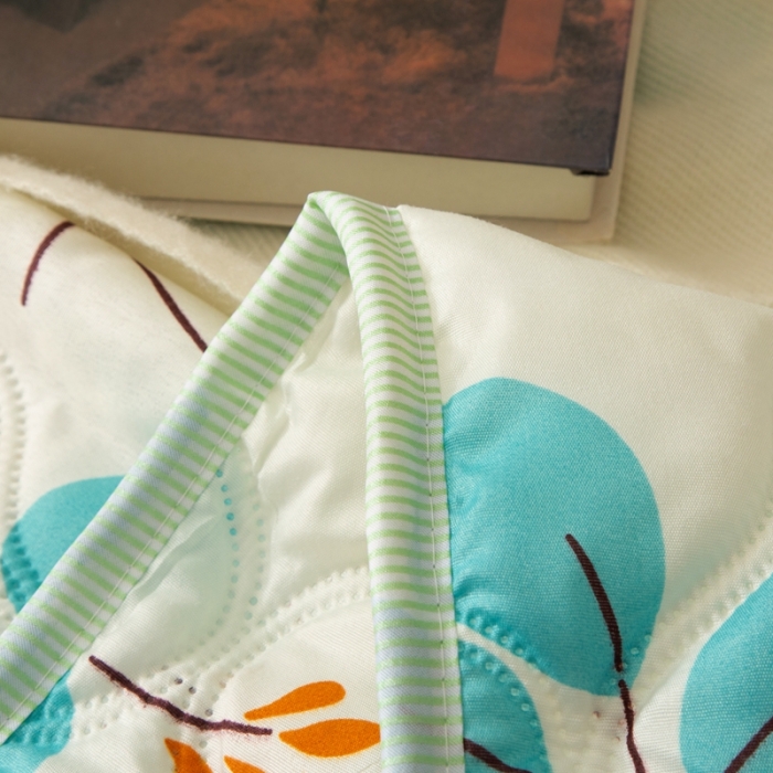 91家纺网 家纺一手货源 找家纺 爱派 2022新款磨毛印花夏凉被夏被空调被 叶叶情深