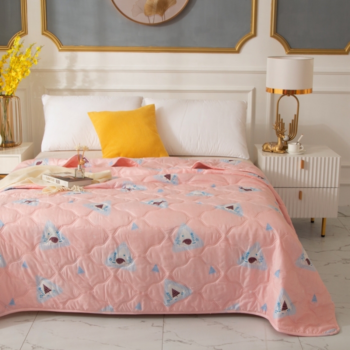 91家纺网 家纺一手货源 找家纺 爱派 2022新款磨毛印花夏凉被夏被空调被 一鹿有你