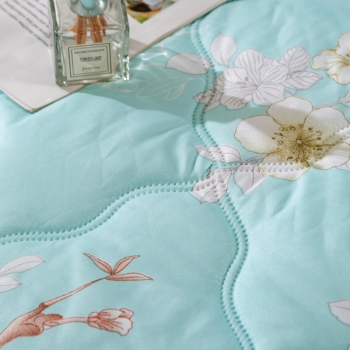 91家纺网 家纺一手货源 找家纺 爱派 2022新款亲肤棉印花夏被空调被 梨花