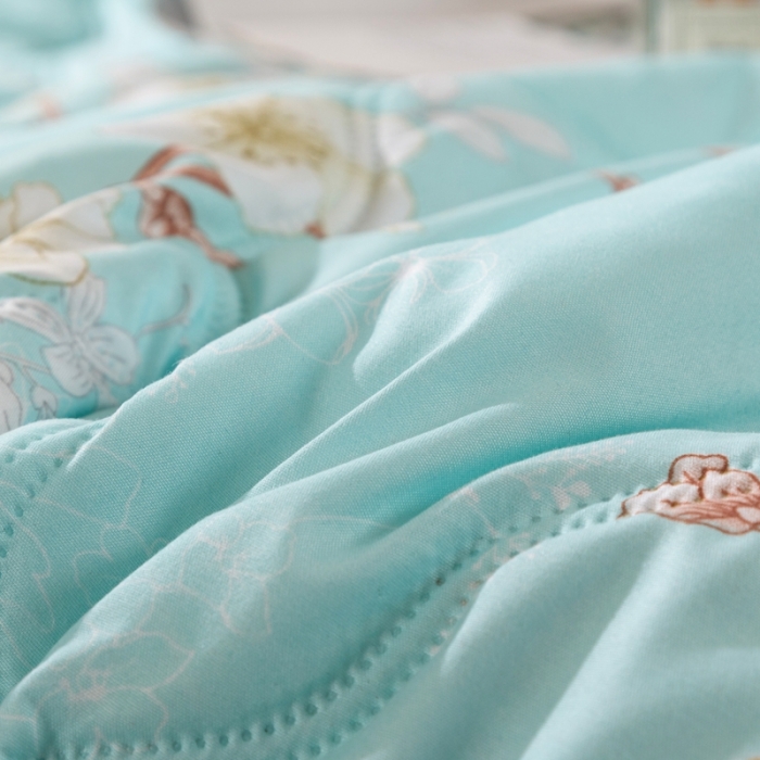 91家纺网 家纺一手货源 找家纺 爱派 2022新款亲肤棉印花夏被空调被 梨花