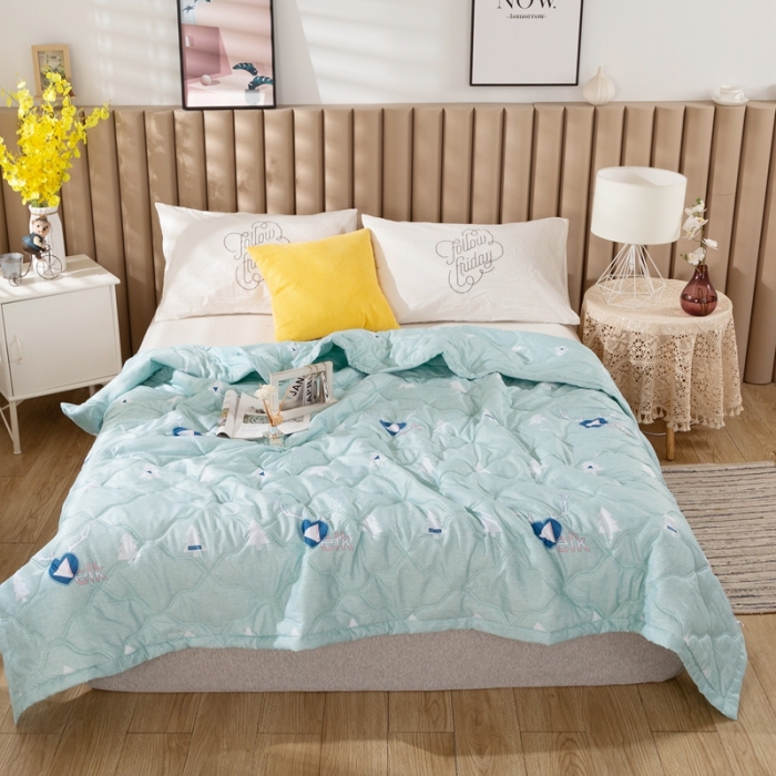 91家纺网 家纺一手货源 找家纺 爱派 2022新款亲肤棉印花夏被空调被 清凉