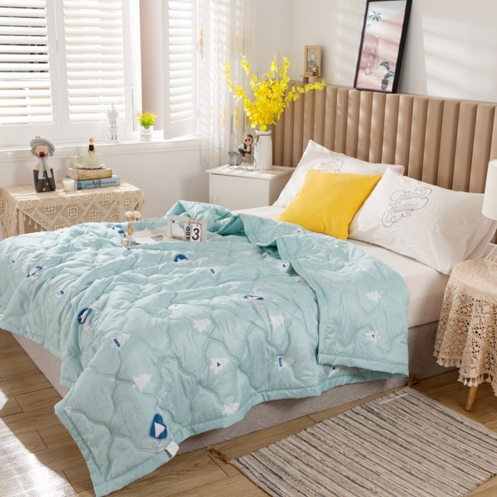 91家纺网 家纺一手货源 找家纺 爱派 2022新款亲肤棉印花夏被空调被 清凉