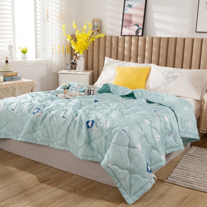 91家纺网 家纺一手货源 找家纺 爱派 2022新款亲肤棉印花夏被空调被 清凉