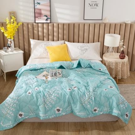 91家纺网 家纺一手货源 找家纺 爱派 2022新款亲肤棉印花夏被空调被 叶落知秋