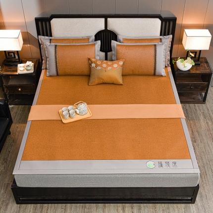 91家纺网 家纺一手货源 找家纺 小牛席业 2022新款薄荷清香席系列 薄荷清香席-红棕