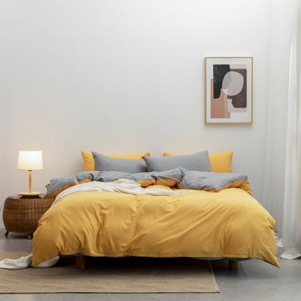 91家纺网 家纺一手货源 找家纺 (总)棉邦 2022新款全棉色织水洗棉四件套