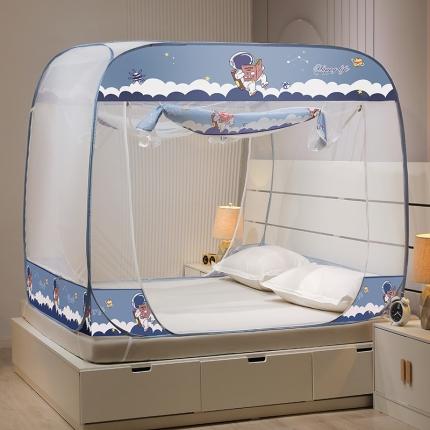 91家纺网 家纺一手货源 找家纺 博诺蚊帐 2022新款免安装钢丝印花蚊帐 太空漫游