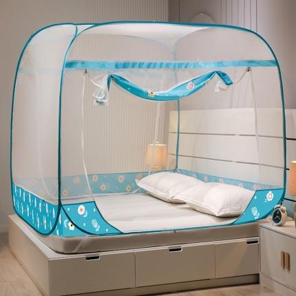 博诺蚊帐 2022新款免安装钢丝印花蚊帐 花笑颜