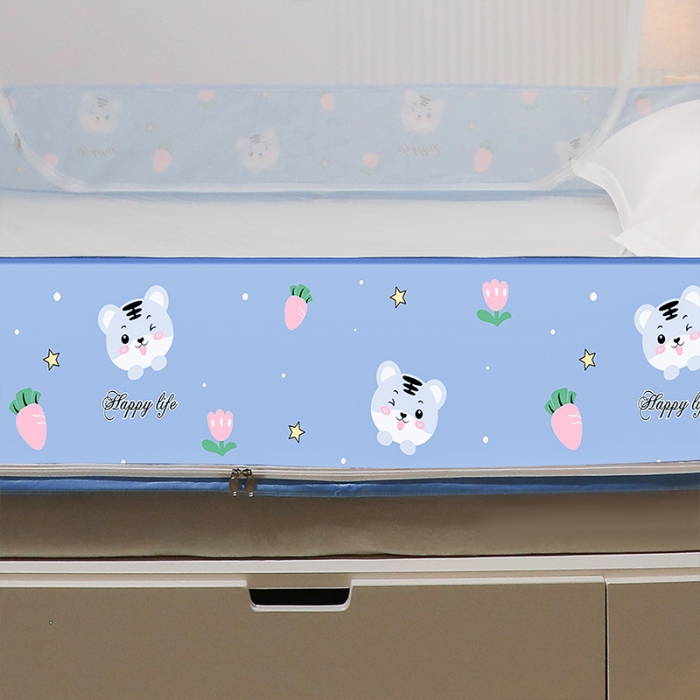 91家纺网 家纺一手货源 找家纺 博诺蚊帐 2022新款免安装钢丝印花蚊帐 萌巧虎