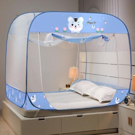 博诺蚊帐 2022新款免安装钢丝印花蚊帐 萌巧虎