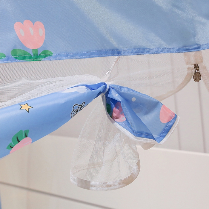 91家纺网 家纺一手货源 找家纺 博诺蚊帐 2022新款免安装钢丝印花蚊帐 萌巧虎