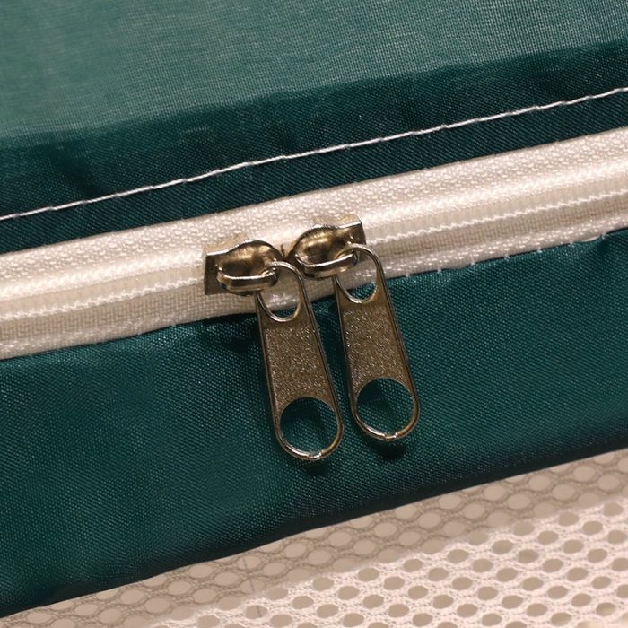 91家纺网 家纺一手货源 找家纺 博诺蚊帐 2022新款全底防摔坐床烤漆刺绣蚊帐 福黛墨绿