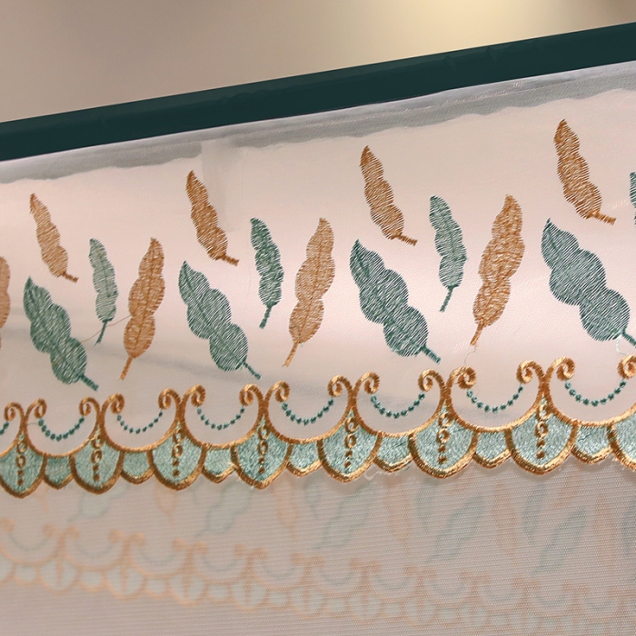 91家纺网 家纺一手货源 找家纺 博诺蚊帐 2022新款全底防摔坐床烤漆刺绣蚊帐 飘羽墨绿