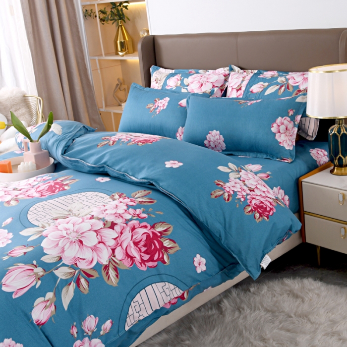 91家纺网 家纺一手货源 找家纺 梵巢家纺 芦荟棉单被套 满园春