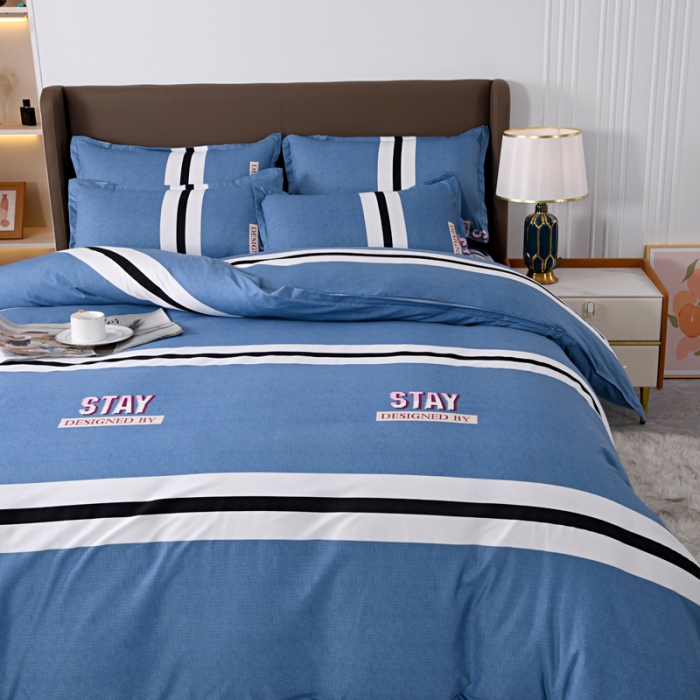 91家纺网 家纺一手货源 找家纺 梵巢家纺 芦荟棉单被套 土耳其蓝