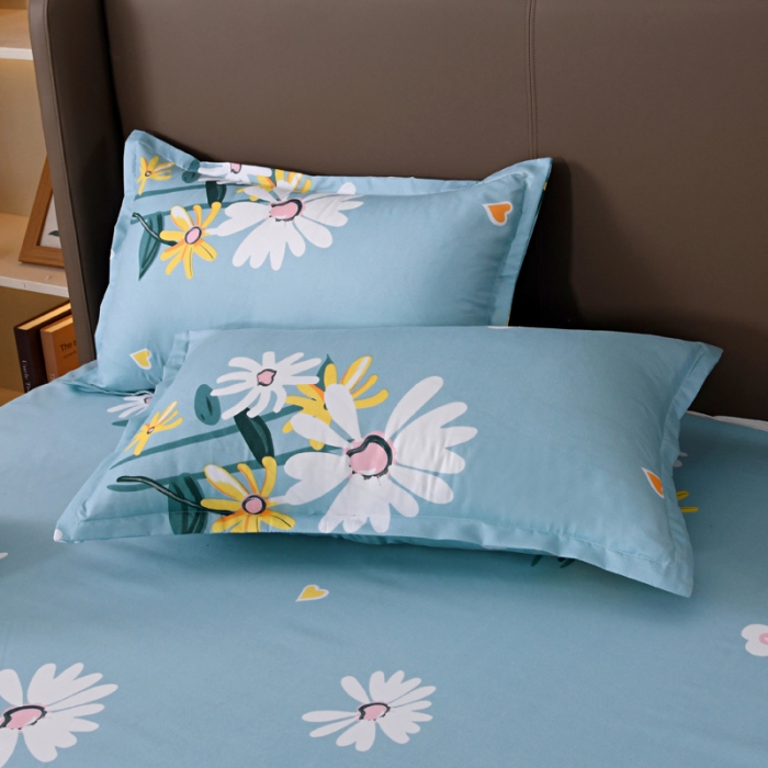 91家纺网 家纺一手货源 找家纺 梵巢 芦荟棉单枕套48*74cm 雏菊花开