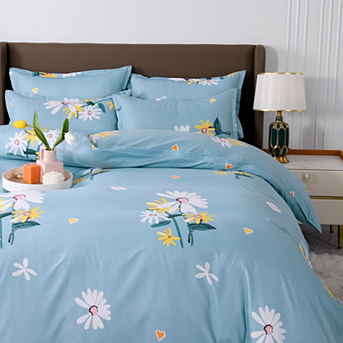 91家纺网 家纺一手货源 找家纺 梵巢家纺 芦荟棉四件套 被套床单 枕套 雏菊花开