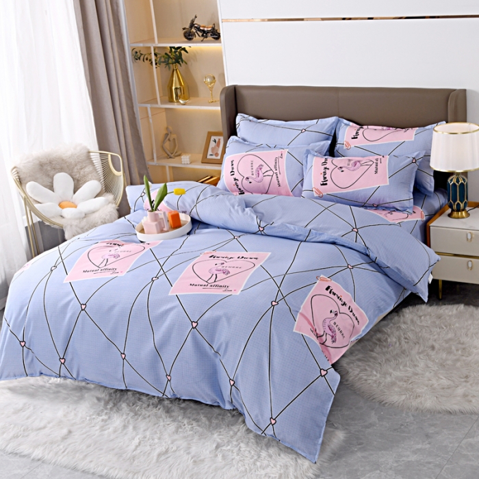 91家纺网 家纺一手货源 找家纺 梵巢家纺 芦荟棉四件套 吉祥鹤