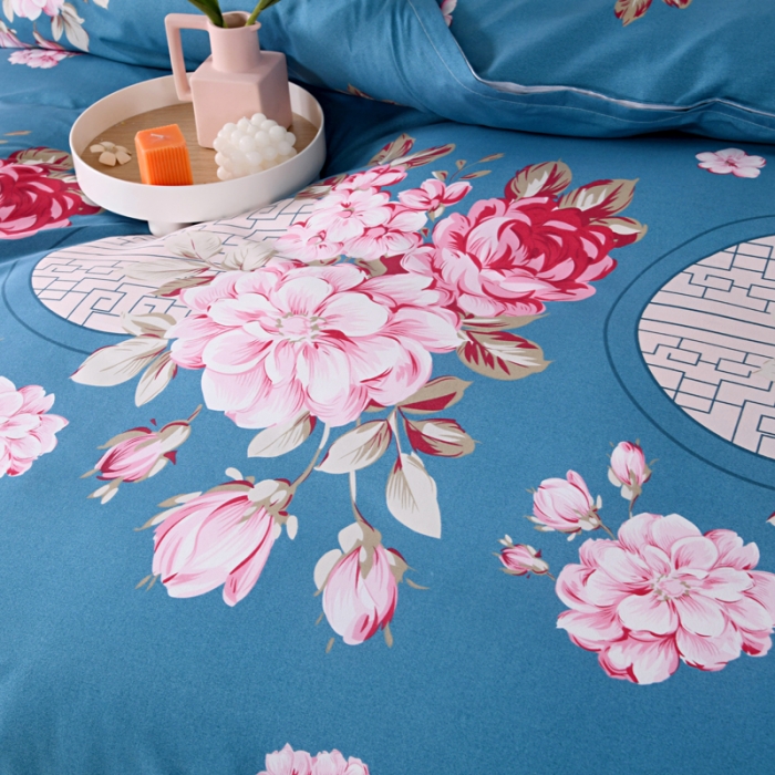 91家纺网 家纺一手货源 找家纺 梵巢家纺 芦荟棉四件套 满园春