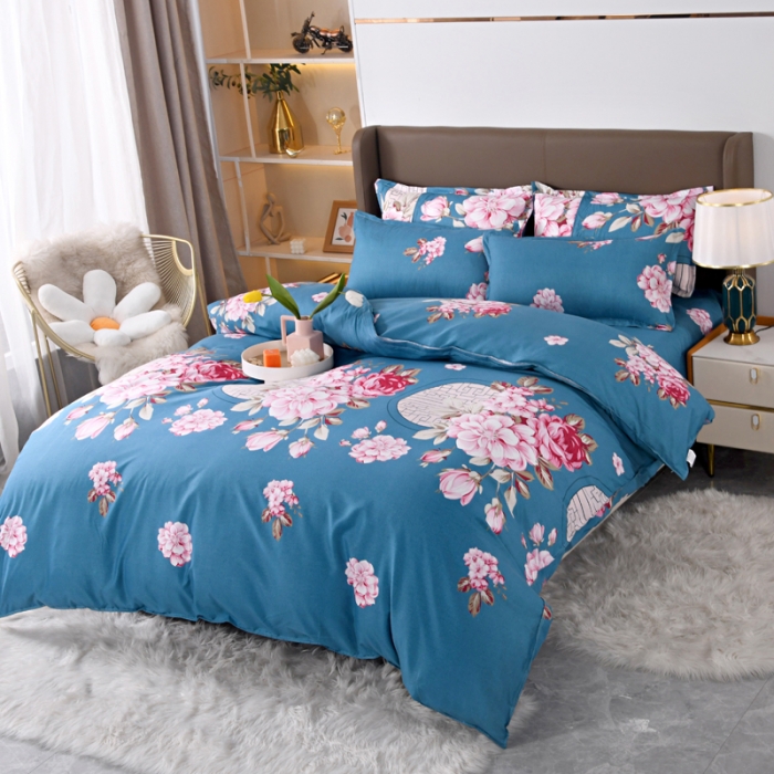 91家纺网 家纺一手货源 找家纺 梵巢家纺 芦荟棉四件套 满园春