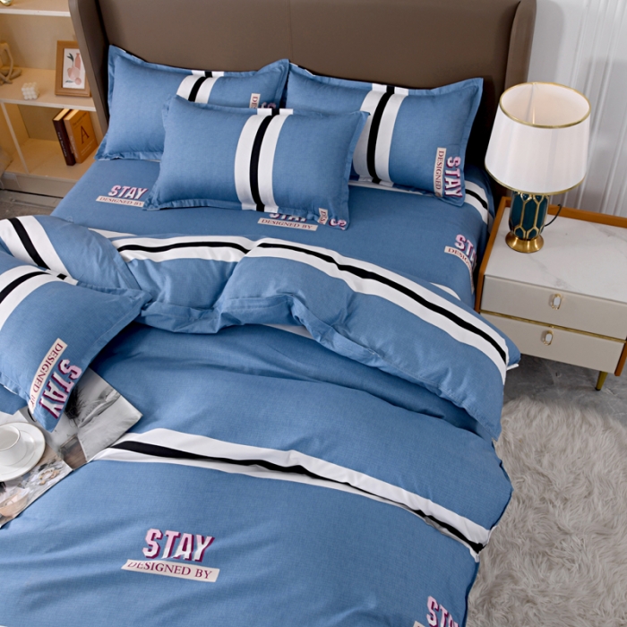 91家纺网 家纺一手货源 找家纺 梵巢家纺 芦荟棉四件套 土耳其蓝