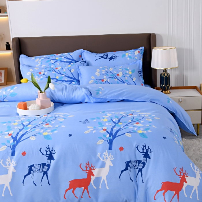 91家纺网 家纺一手货源 找家纺 梵巢家纺 芦荟棉四件套 一鹿有你