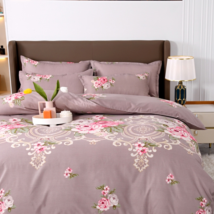 91家纺网 家纺一手货源 找家纺 梵巢家纺 芦荟棉四件套 悠香花语