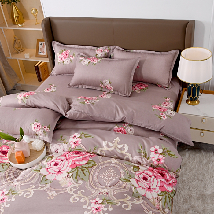 91家纺网 家纺一手货源 找家纺 梵巢家纺 芦荟棉四件套 悠香花语