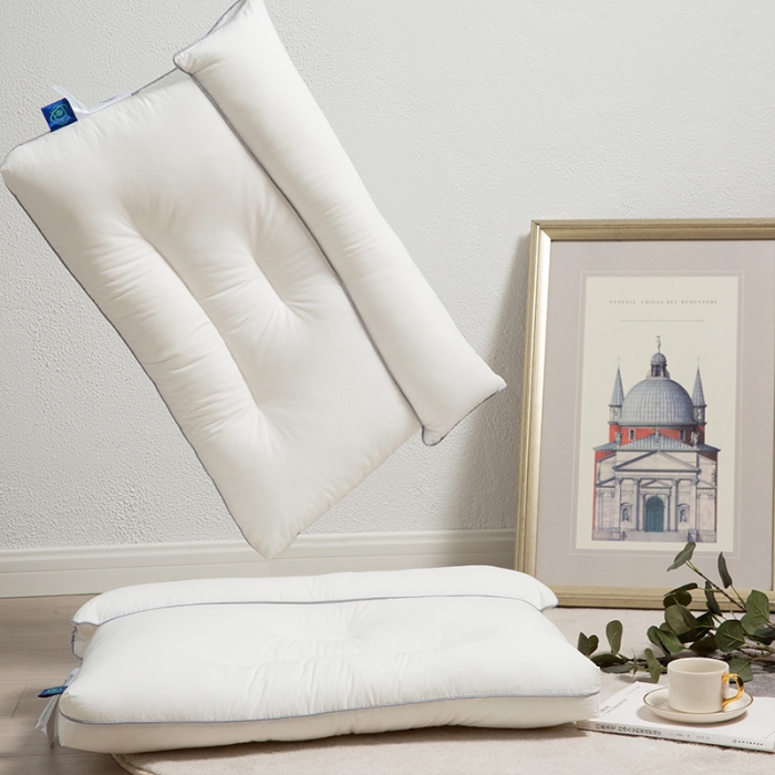 91家纺网 家纺一手货源 找家纺 (总)多点家居 2022新款缇诺抗菌护颈枕枕头枕芯 白